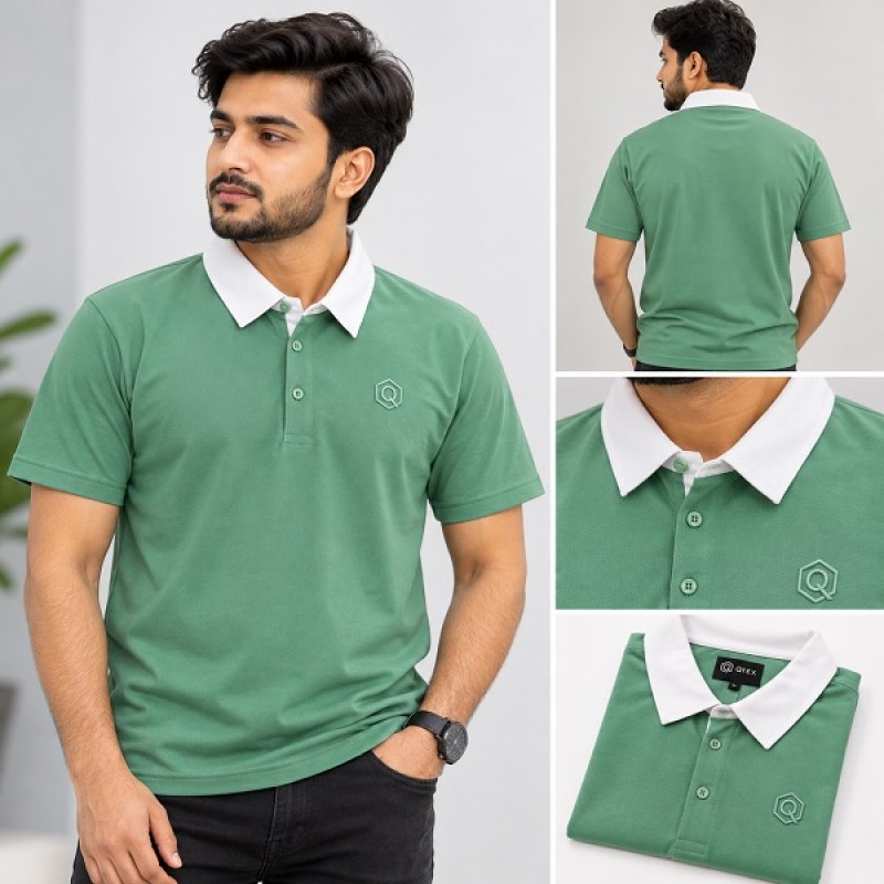 Mens Peach Beige Polo T-Shirt