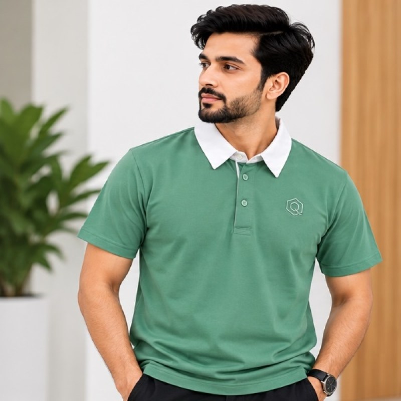 Mens Peach Beige Polo T-Shirt