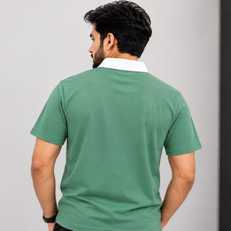 Mens Peach Beige Polo T-Shirt